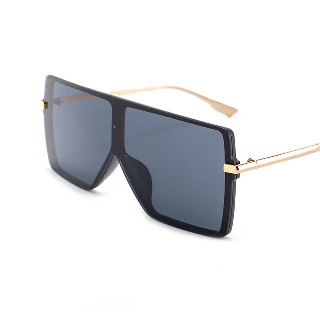 Black accessories,Other accessories,Black Geometric Large Frames Oversized Sunglasses