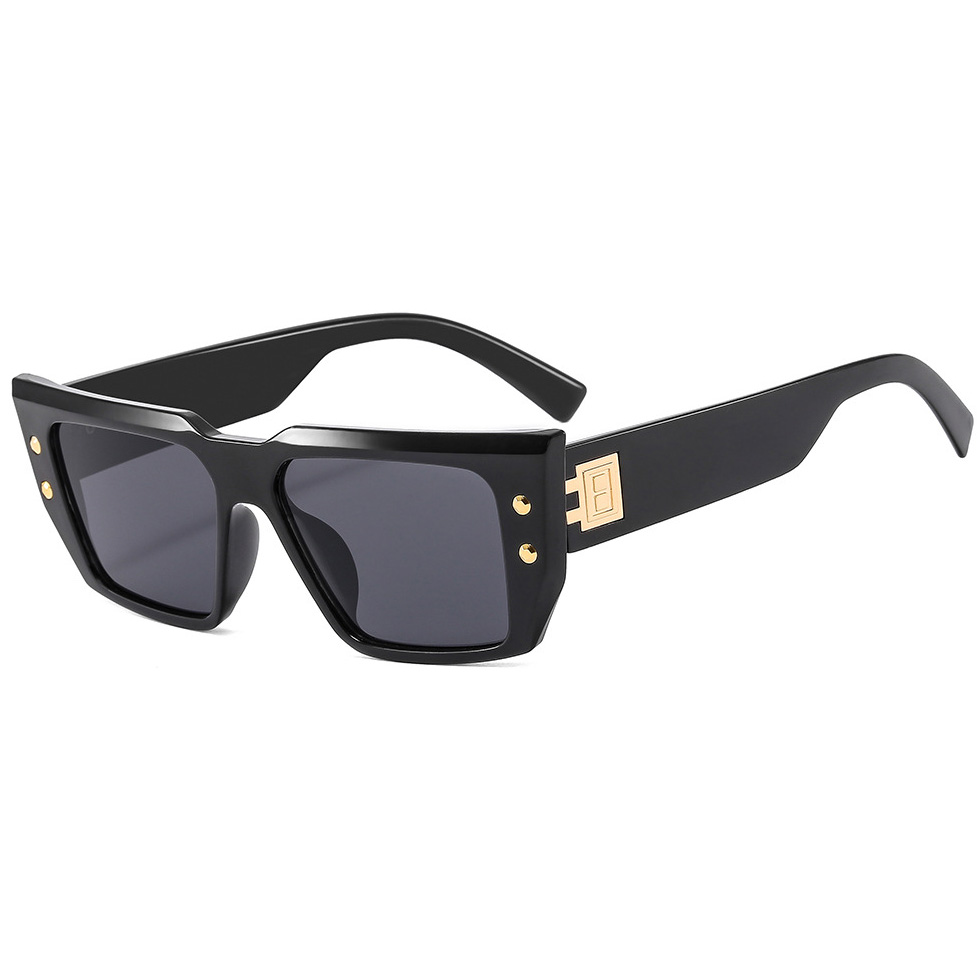 Grey Rivet Design Cat Eye Sunglasses
