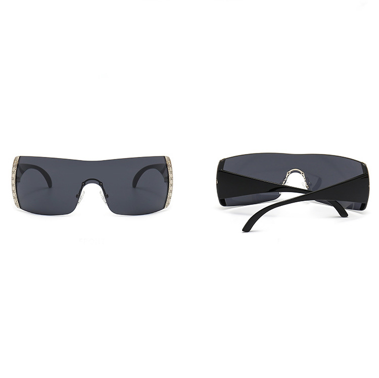 Grey accessories,Other accessories,Grey One Piece Large Frame Oversized Sunglasses