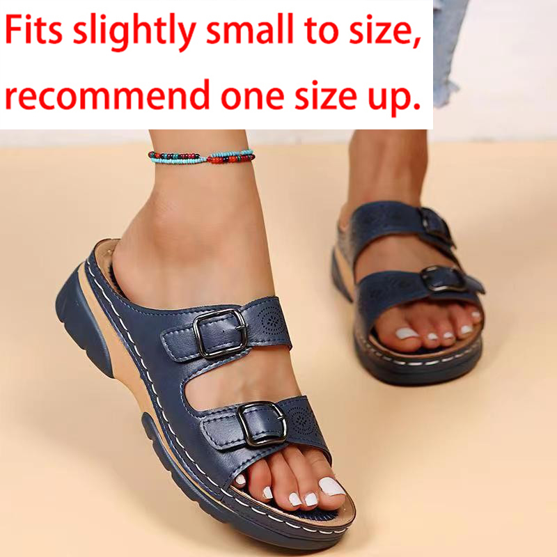 Dark Blue accessories,Plain Color accessories,Dark Blue Low Heel Open Toe Slippers