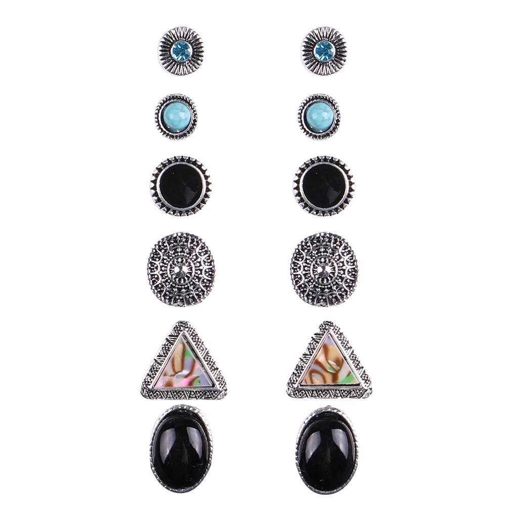 Multi Color jewelry,Geometric jewelry,Multi Color Geometric Pattern Earring Set
