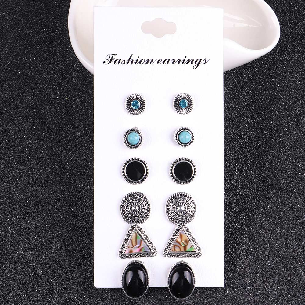 Multi Color jewelry,Geometric jewelry,Multi Color Geometric Pattern Earring Set