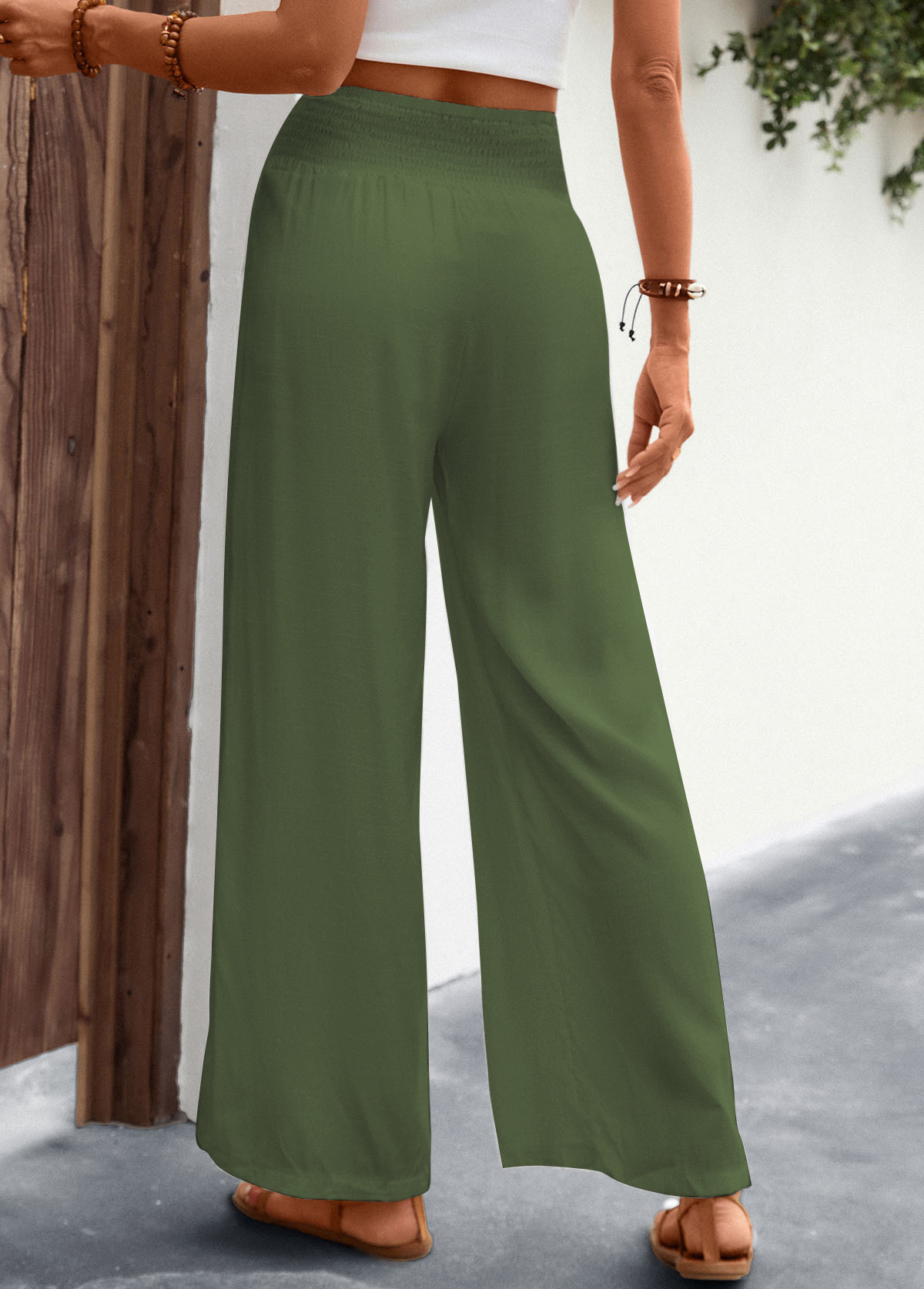 Green swimwear,Plain Color swimwear,Breathable Smocked Green Pocket Cover Up