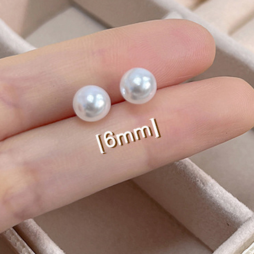 White jewelry,Geometric jewelry,Round Pearl Detail Geometric Pattern White Earrings