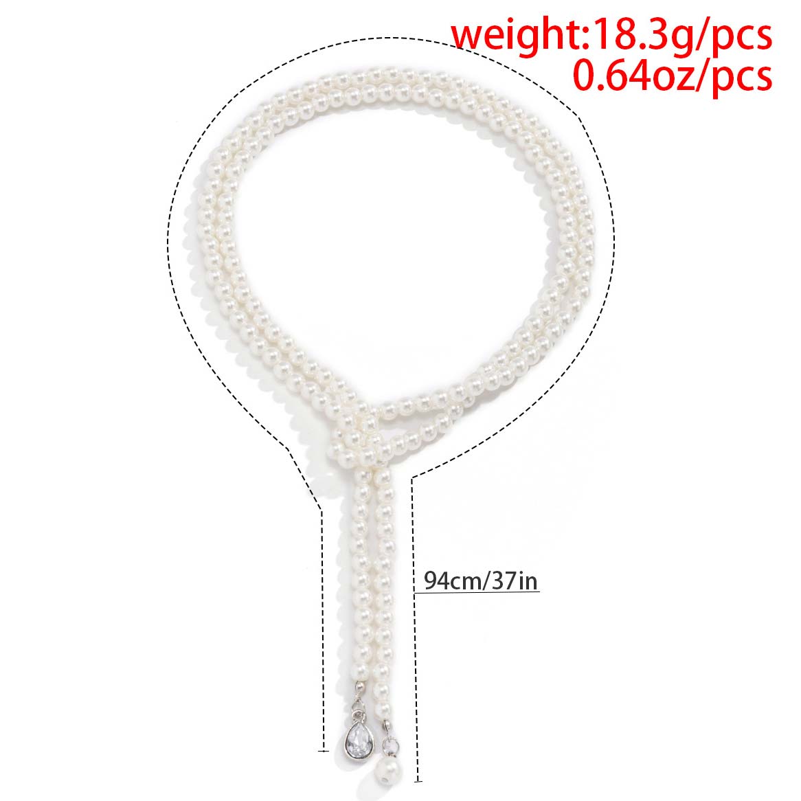 White jewelry,Geometric jewelry,White Pearl Detail Geometric Pattern Necklace