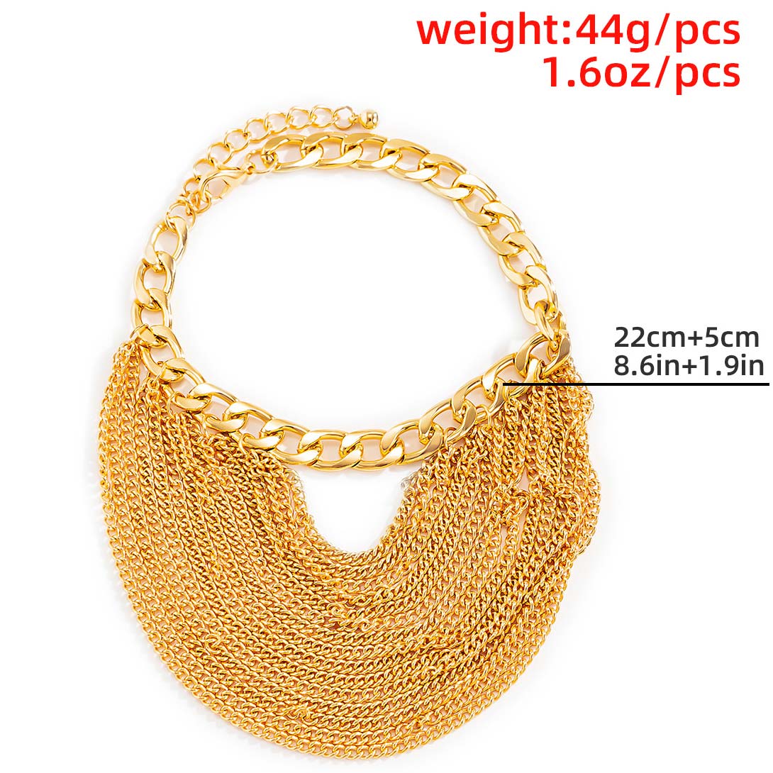 Gold jewelry,Other jewelry,Chain Design Layered Detail Gold Anklet