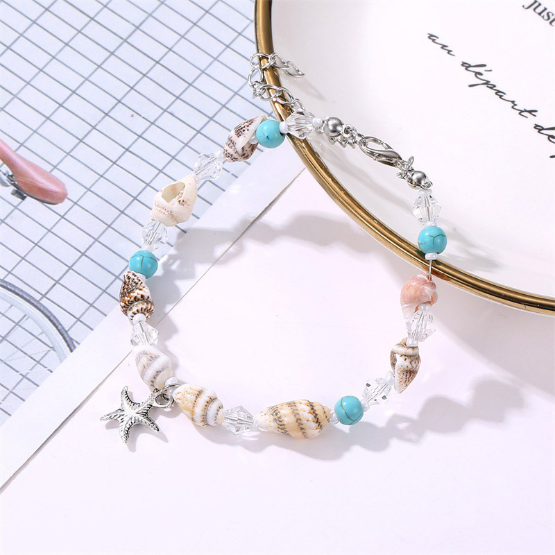 Multi Color jewelry,Geometric jewelry,Galaxy jewelry,Round Geometric Pattern Multi Color Anklet