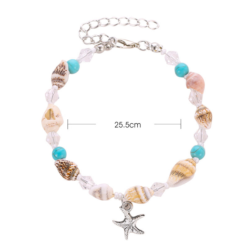 Multi Color jewelry,Geometric jewelry,Galaxy jewelry,Round Geometric Pattern Multi Color Anklet