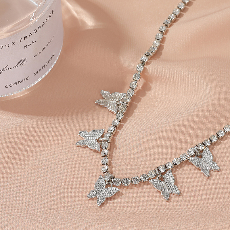 Silver jewelry,Animal Print jewelry,Silver Alloy Detail Bow Design Anklet