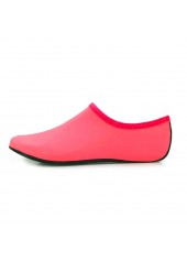 Peach Red Polyester Anti Slippery Water Shoes