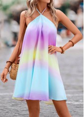 Multi Color dresses,Ombre dresses,Tie Ombre Multi Color Short A Line Dress