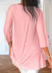 Light Pink tops,Black tops,Floral tops,Ombre tops,ROTITA Floral Print Light Pink Cardigan and Tank Top