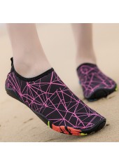 Argyle Print Black Anti Slippery Water Shoes