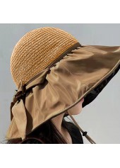 Light Camel accessories,Plain Color accessories,Bowknot Design Light Camel Hemp Hat