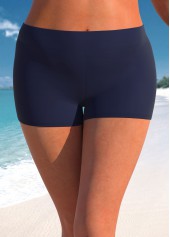 ROTITA Plus Size High Waisted Navy Swim Shorts
