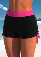 Hot Pink swimwear,Tribal swimwear,Striped swimwear,Geometric swimwear,ROTITA Patchwork Hot Pink Tribal Print Tankini Top