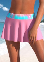 Pink swimwear,Tie Dye swimwear,ROTITA Drawstring Pink Tie Dye Print Tankini Top