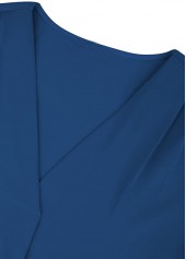 Navy tops,Plain Color tops,Navy V Neck Short Sleeve T Shirt