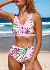 Criss Cross Light Purple Bikini Set