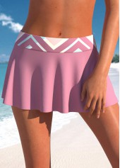 ROTITA Jupe-pantalon rose taille mi-haute à imprimé géométrique