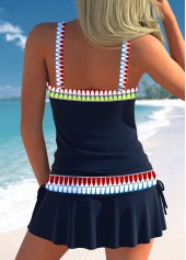 Navy plus size,Tribal plus size,ROTITA Plus Size Circular Ring Tankini Top