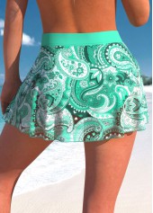 Mint Green swimwear,Paisley swimwear,Floral swimwear,ROTITA Mesh Mint Green Paisley Print Bikini Top