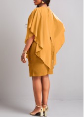 Ginger dresses,Plain Color dresses,Ginger Round Neck 3/4 Sleeve Dress