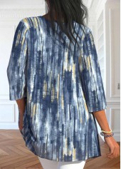 Dusty Blue tops,Tie Dye tops,ROTITA Two Piece Tie Dye Print Cardigan  and Tank Top