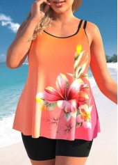 ROTITA Multi Color Floral Print Tankini Top-No Bottom