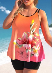 ROTITA Multi Color Floral Print Tankini Top-No Bottom