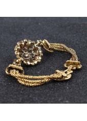 Gold jewelry,Geometric jewelry,Galaxy jewelry,Geometric Pattern Alloy Detail Round Gold Bracelet