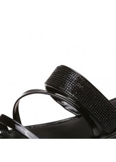 Black accessories,Plain Color accessories,Black PU Falt Open Toe Sliders