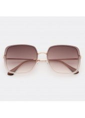 Golden accessories,Geometric accessories,Geometric Pattern Metal Detail Golden Square Sunglasses