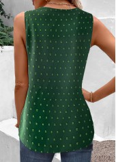 Green tops,Plain Color tops,ROTITA Lace Green V Neck Tank Top