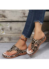 Leopard Multi Color Toe Post Flip Flops
