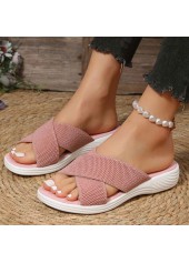 Dusty Pink accessories,Plain Color accessories,Dusty Pink Low Heel Open Toe Sliders