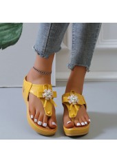 Ginger Pearl Design Mid Heel Flip Flops