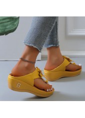 Ginger accessories,Plain Color accessories,Ginger Pearl Design Mid Heel Flip Flops