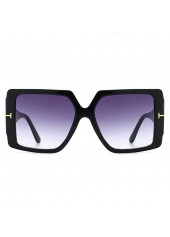 Grey Ombre Large Frames Geometric Sunglasses