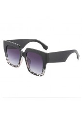 Grey Leopard Ombre Retro Square Sunglasses
