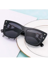 Black accessories,Other accessories,Black Chain Design Rivet Cat Eye Sunglasses