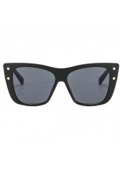 Black accessories,Other accessories,Black Chain Design Rivet Cat Eye Sunglasses
