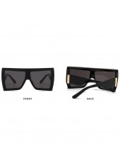 Black accessories,Other accessories,Black Large Frame Oversized Sunglasses For Men