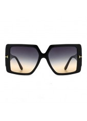 Ombre Light Camel Geometric Shape Sunglasses