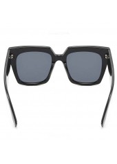 Black accessories,Other accessories,Black Retro Large Frame Square Sunglasses