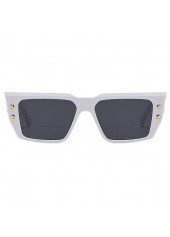 White accessories,Other accessories,White Rivet Detail Cat Eye Sunglasses