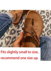 Dark Coffee shoes,Plain Color shoes,Dark Coffee Falt Toe Post Flip Slippers