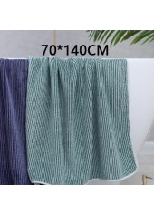 Sage Green accessories,Striped accessories,Geometric accessories,Striped Polyester Sage Green Bath Towel