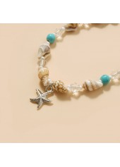 Multi Color jewelry,Galaxy jewelry,Geometric jewelry,Star Geometric Pattern Multi Color Anklet