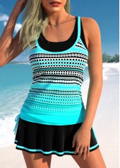 ROTITA Plus Size High Waisted Ruched Polka Dot Tankini Set